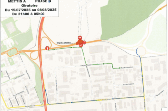 🚧 Travaux METTIS : modification temporaire d’accès au site Hôpital Robert Schuman